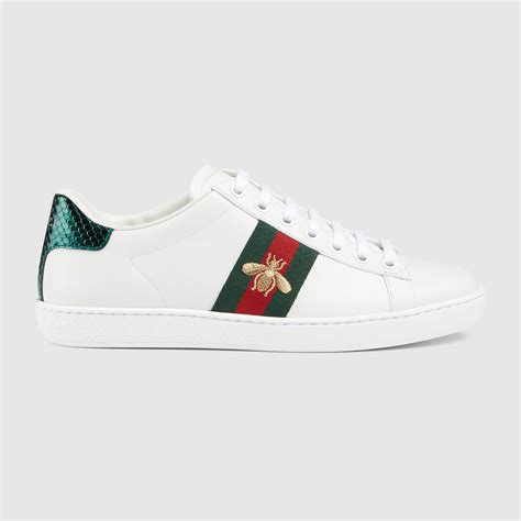 gucci sneakers ace in pelle con ayers donna|gucci ace shoes customer service.